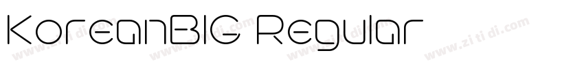 KoreanBIG Regular字体转换